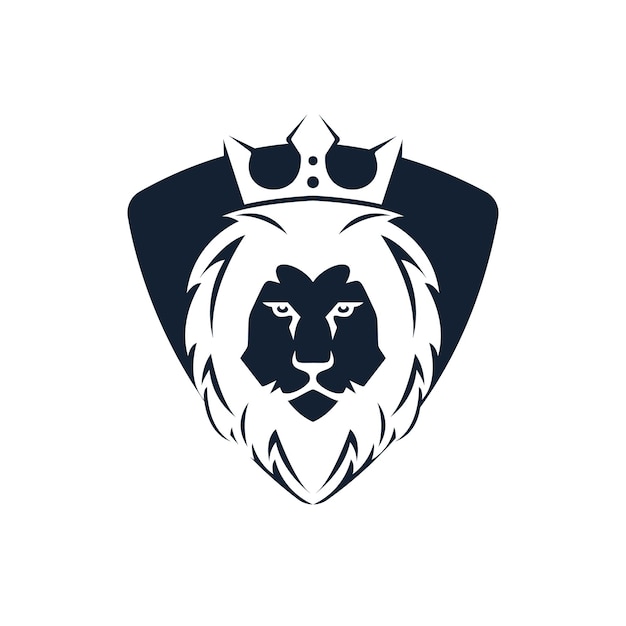 Lion head logo vector design