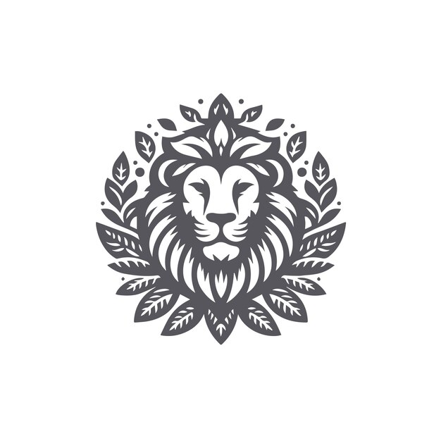 Vector lion head logo vector illustration