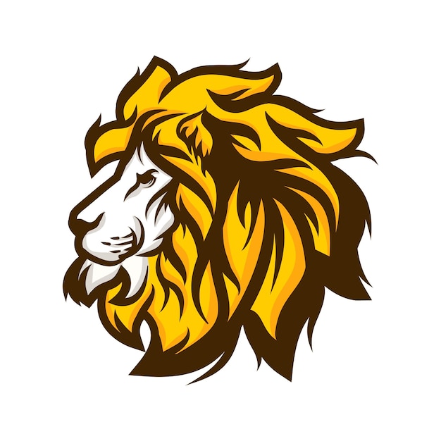 Lion head logo vector illustration