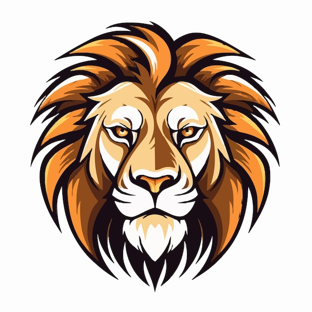 Lion Head Logo Vector Template Illustration Design