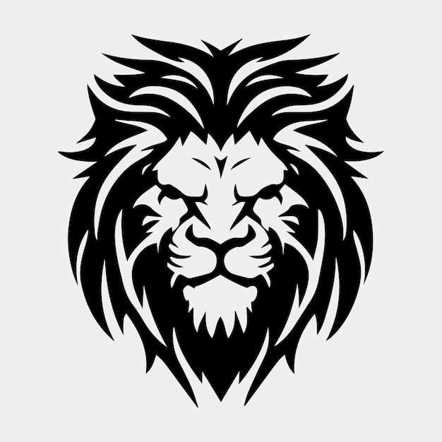 lion head mascot logo vector design