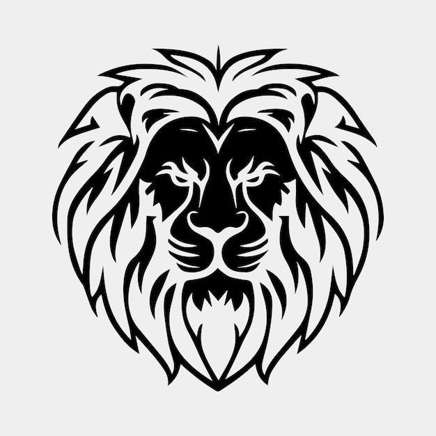 lion head mascot logo vector design