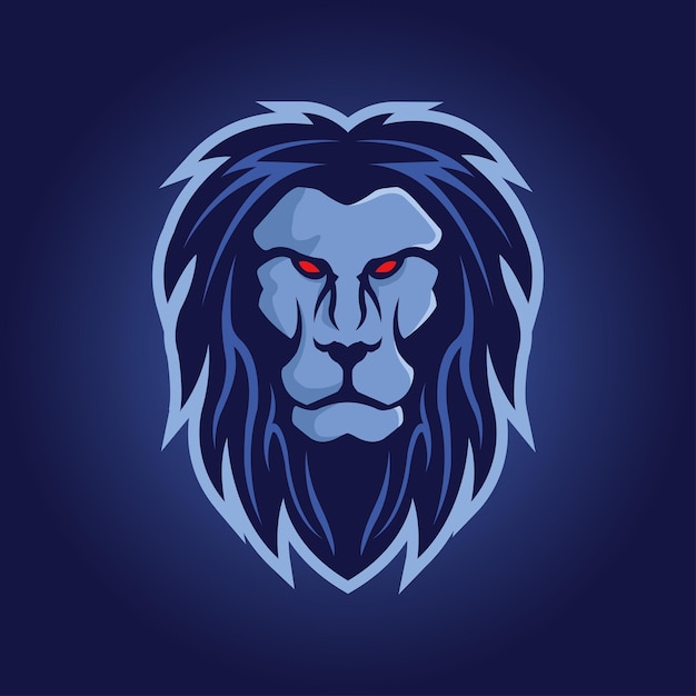 lion head mascot logo vector