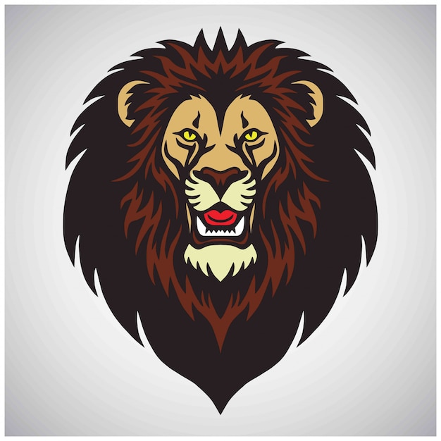 Lion Head Mascot Logo,  