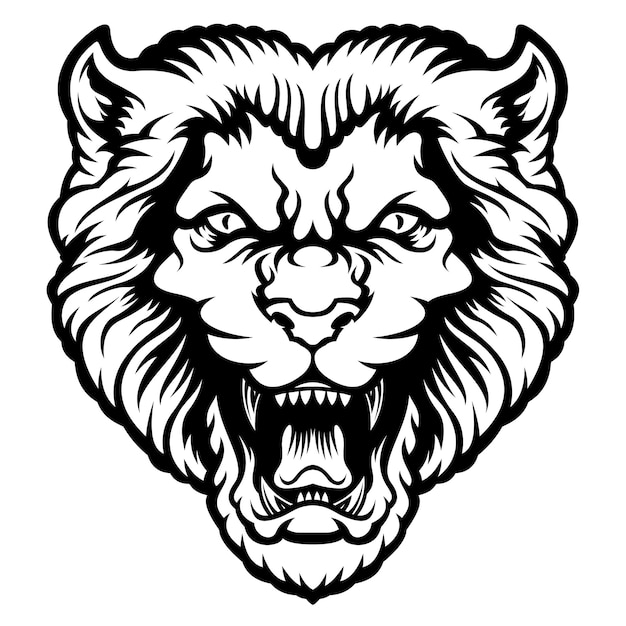 Lion Head Mascot.