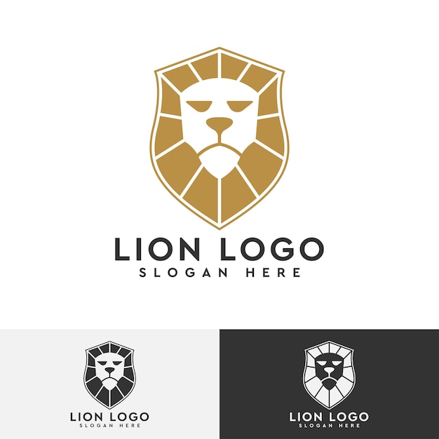 Lion Head Modern logo Template