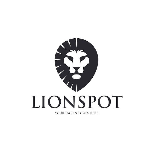 Lion Head Pin Logo Template