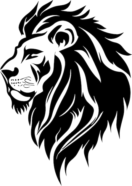 Lion head tattoo illustration 4