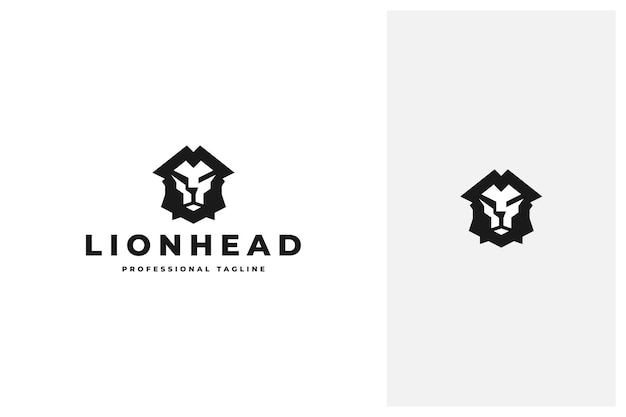 Lion head vector logo design