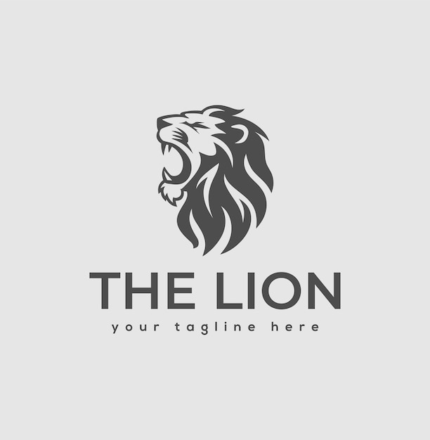 Vector lion head vector logo design