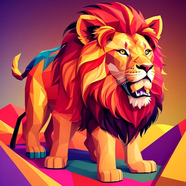 lion head vector