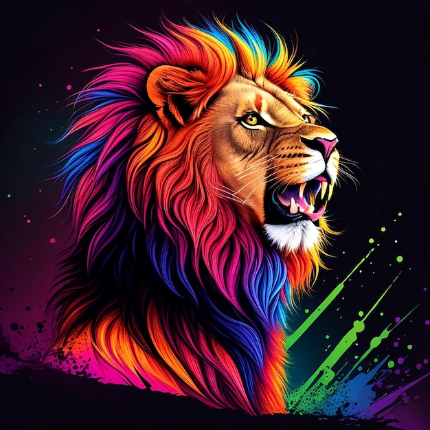 lion head vector