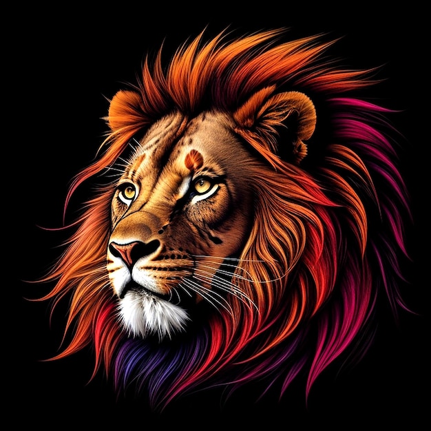 lion head vector