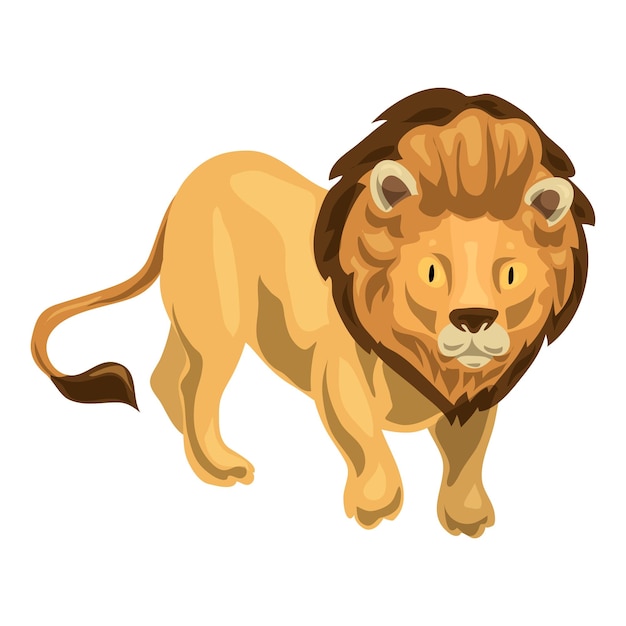 Lion icon Cartoon of lion vector icon for web design isolated on white background