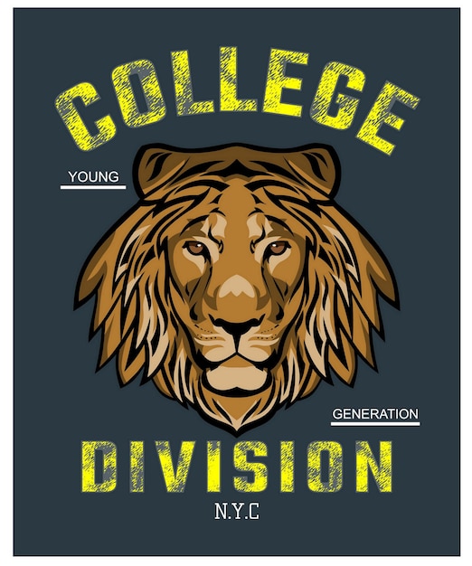 Lion king animal sketch and typography design in vector illustration tshirt and other uses