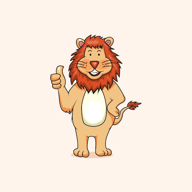 lion king cartoon cute mascot