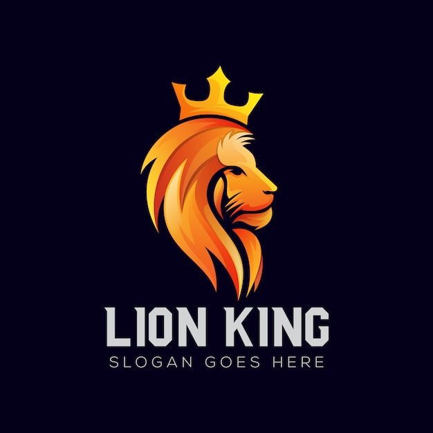 Lion king gradient logo design