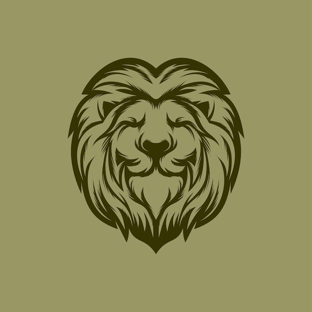 Lion king logo design vector template