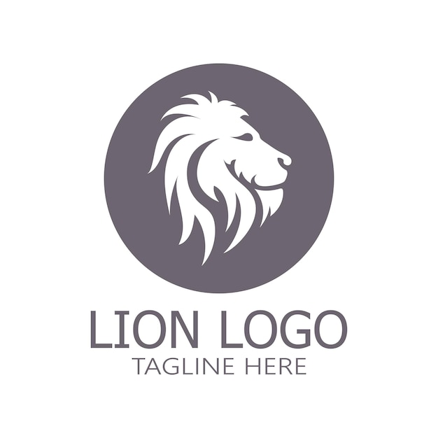 Lion King logo vector illustration designgold lion king head sign concept isolated black background