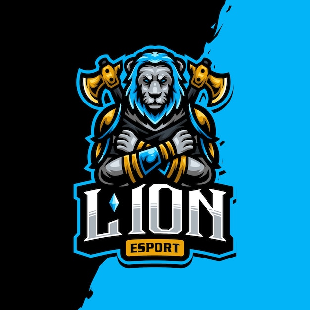 Lion king mascot logo esport gaming