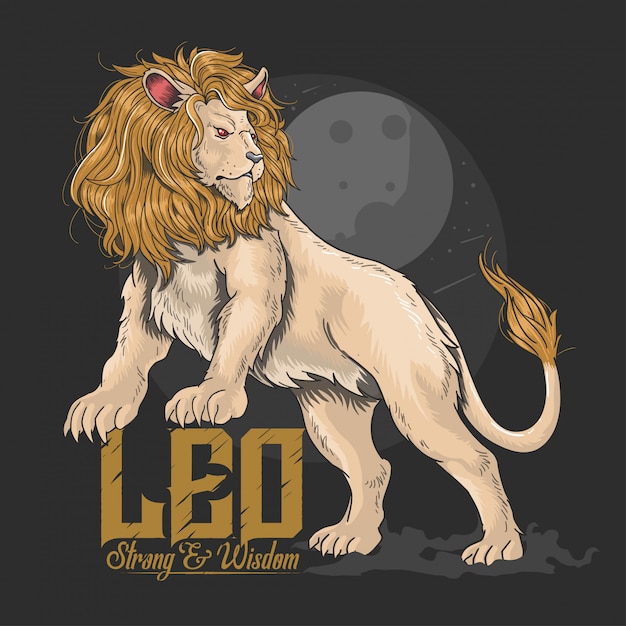 LION LEO STRONG AND WISDOM