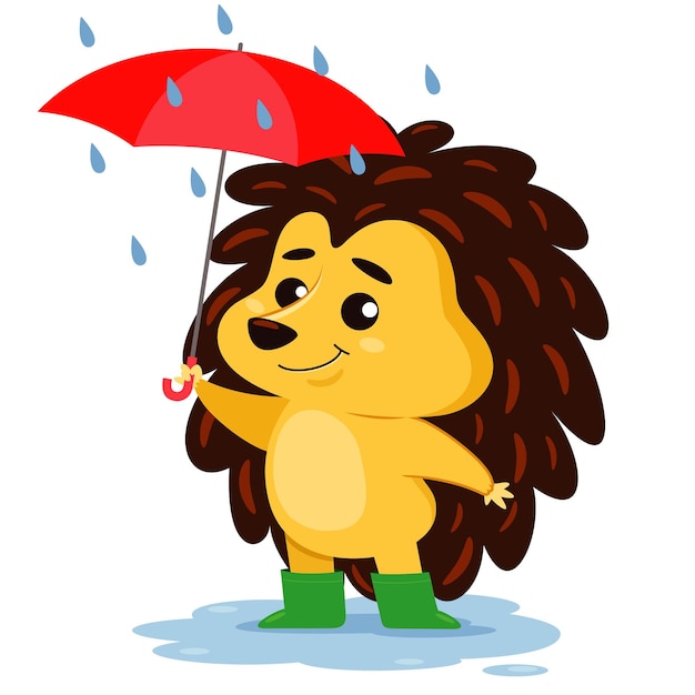 lion like Hedgehog cartoon vector