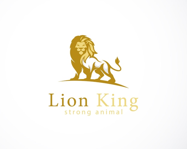 Lion logo creative strong angry speed design animal elegant