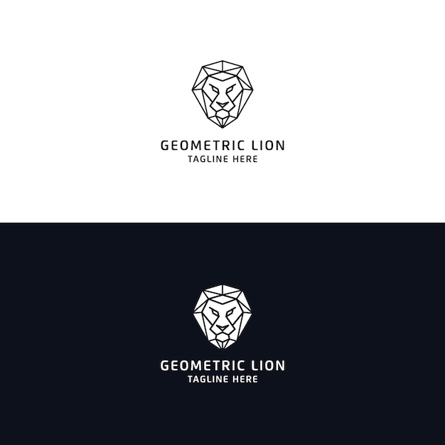 Lion Logo Design in Monoline Style