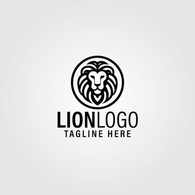 Vector lion logo design