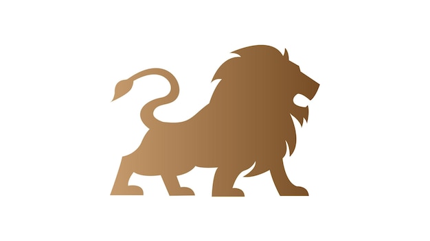 Lion logo gradient color concept vector illustration