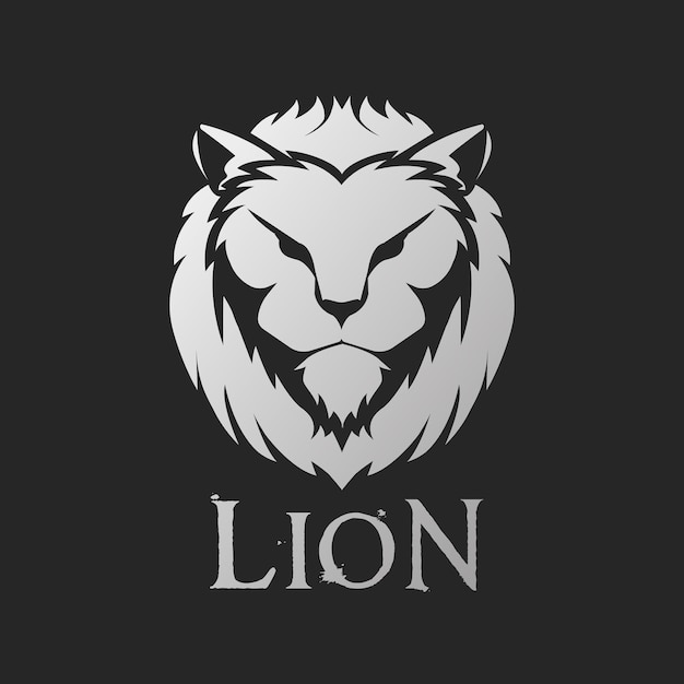 lion logo silver