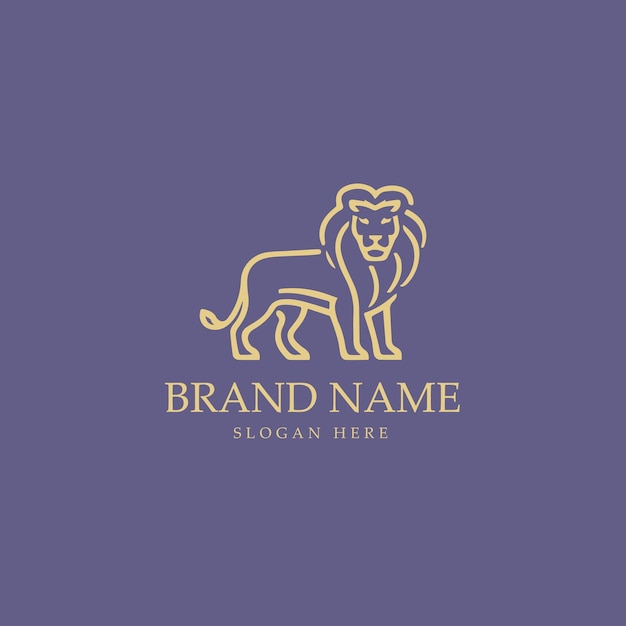 Vector lion logo template vector icon illustration design lion logo template