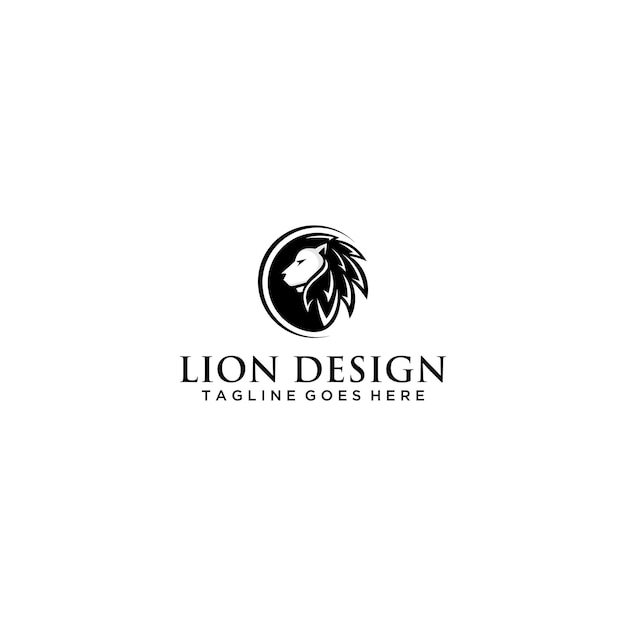 Lion logo vector illustration emblem design