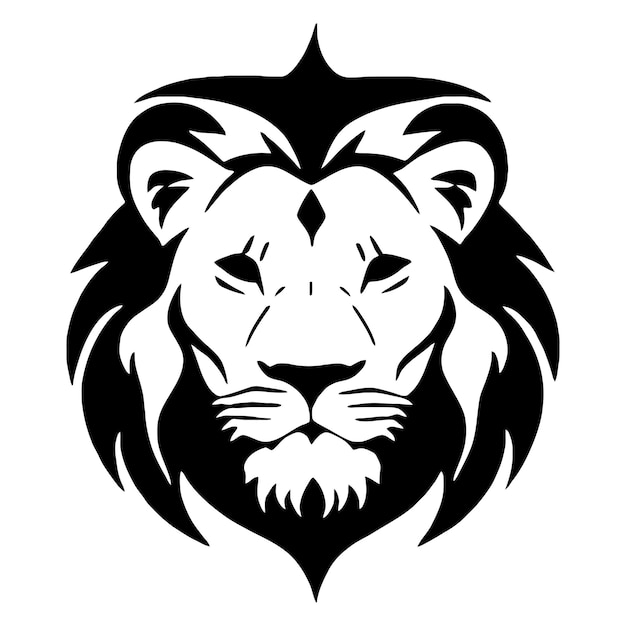 Lion logo vector simple black