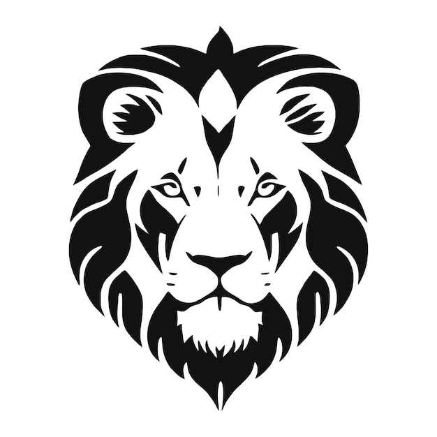 Lion logo vector simple black