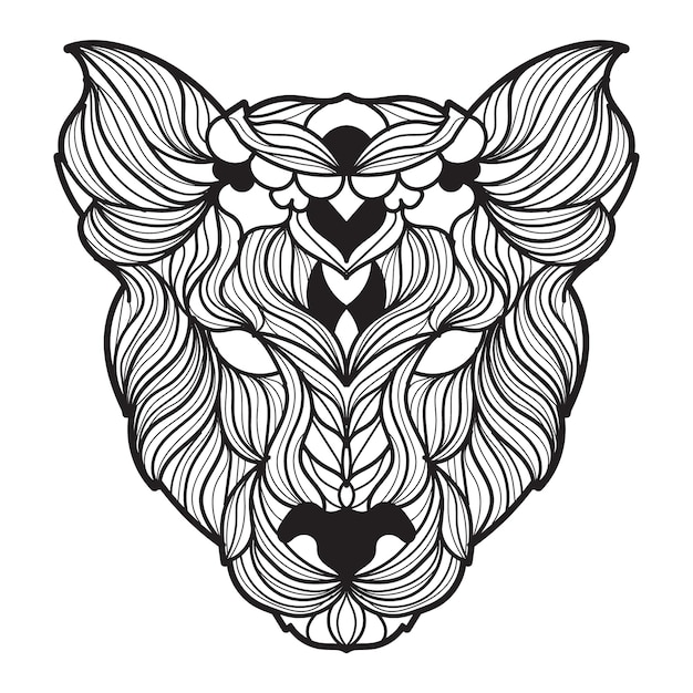 Lion mandala vector illustration