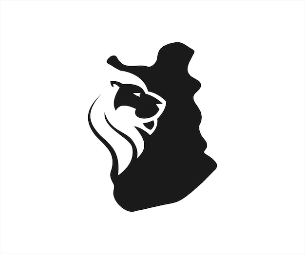 lion map logo or lion logo