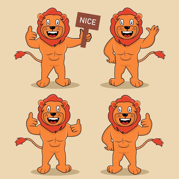 Lion Mascot Cartoon