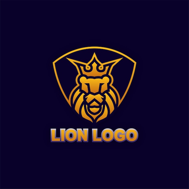 Lion mascot esport logo design