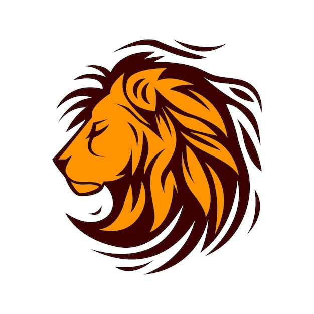 Lion Mascot Logo Concept Vector Illustration Cartoon Suitable For Logo Wallpaper Banner Background Card Book Illustration TShirt Design Sticker Cover etc