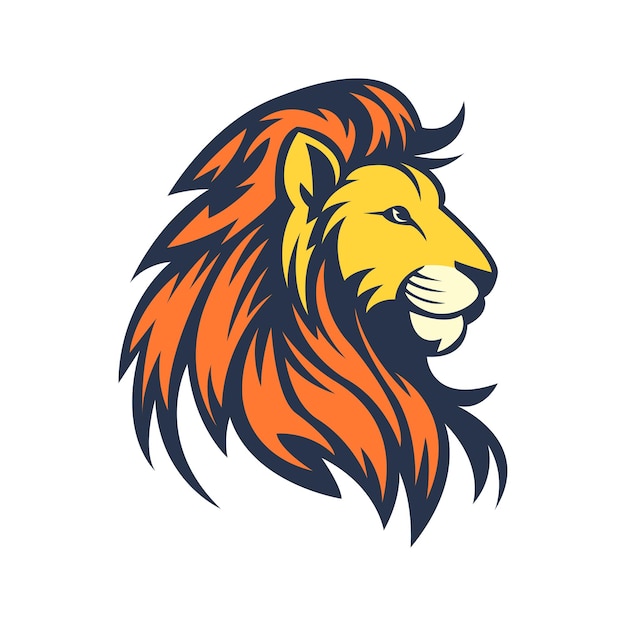 Lion Mascot Logo Concept Vector Illustration Cartoon Suitable For Logo Wallpaper Banner Background Card Book Illustration TShirt Design Sticker Cover etc