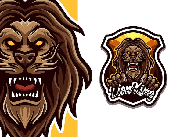 Lion  Mascot Logo Illustration