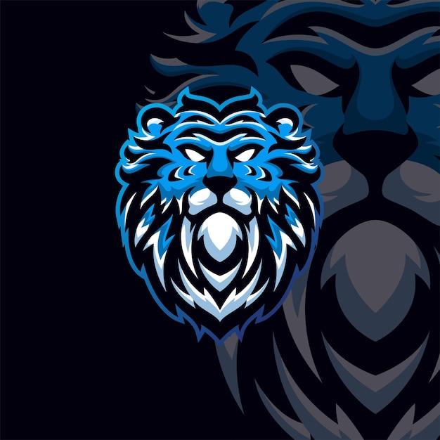 Lion masscot logo esport premium vector