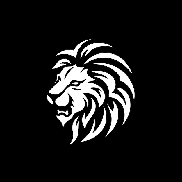 Lion Minimalist and Flat Logo Vector illustration