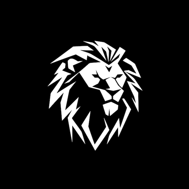 Lion Minimalist and Flat Logo Vector illustration