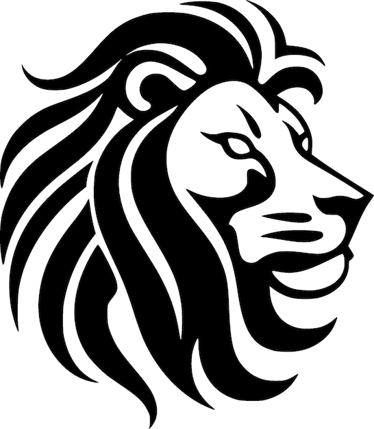 Lion Minimalist and Flat Logo Vector illustration