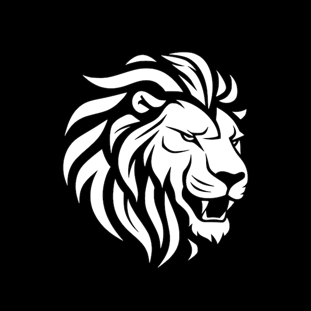 Lion Minimalist and Simple Silhouette Vector illustration