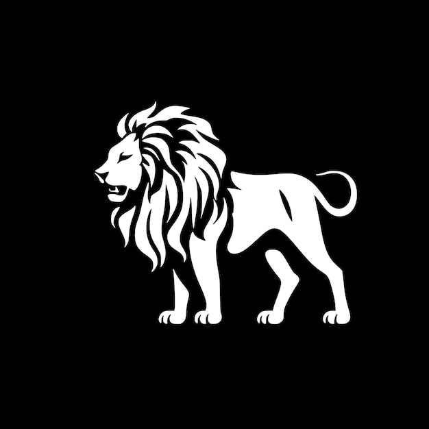 Lion Minimalist and Simple Silhouette Vector illustration