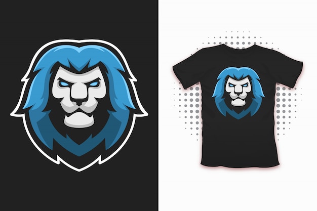 Lion print for t-shirt design