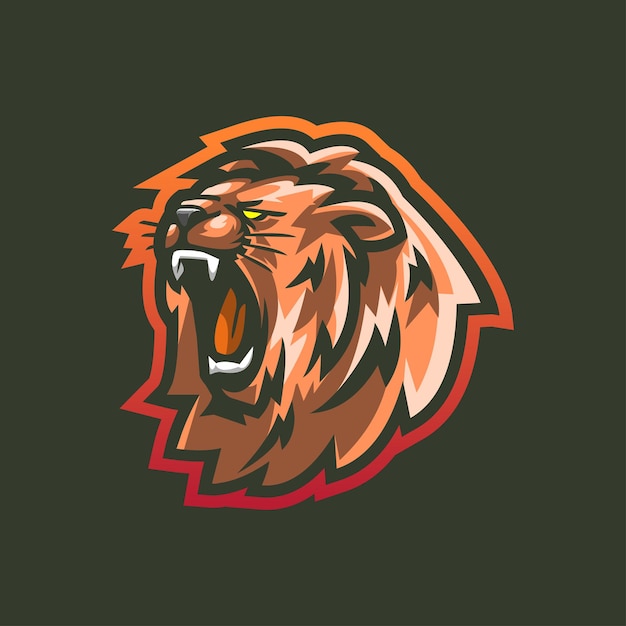 Lion Roar Mascot Esport Logo